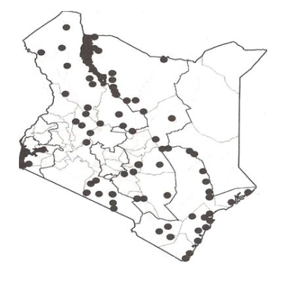 Distribution of A.mellifera in Kenya